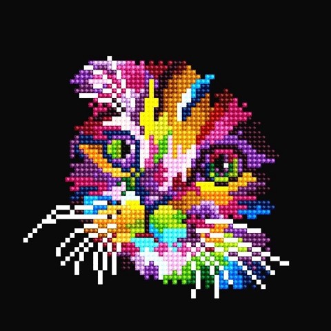 DIAMOND DOtz Colored Cat