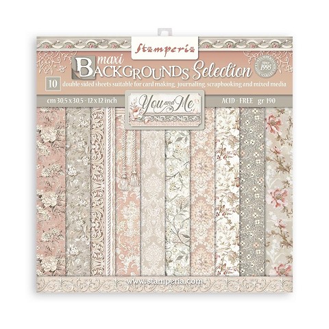 You and Me Background Blocco Scrapbooking