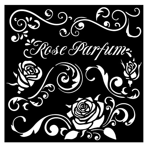 Rose Parfum Bordi Stencil