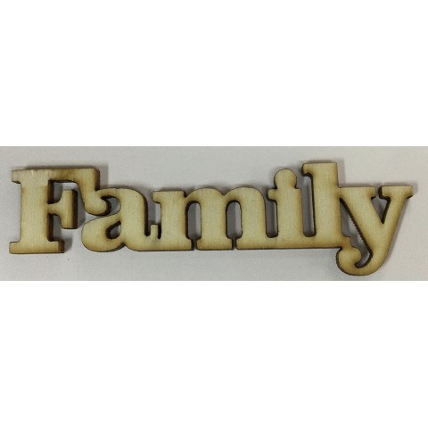 Family scritta in legno Sagomiamo