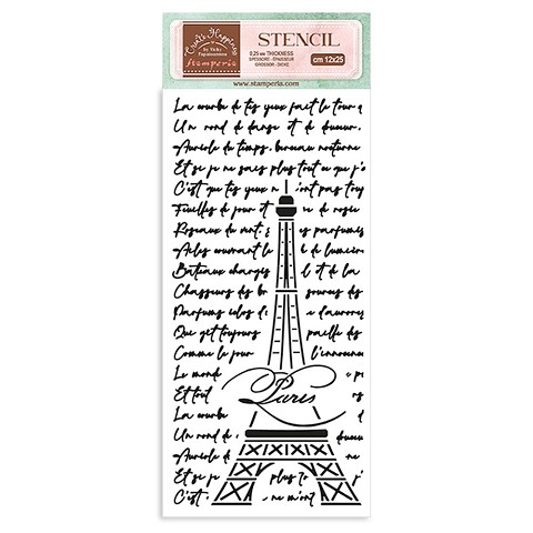 Stencil Tour Eiffel 12x25 cm.