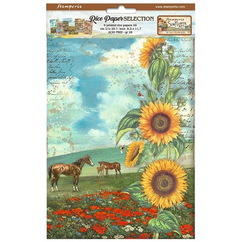 Sunflower Art Carta Riso A4 conf. 6 fogli