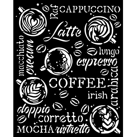 Stencil Coffee and Chocolate Cappuccino