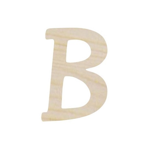 Lettera B in legno altezza 7 cm.