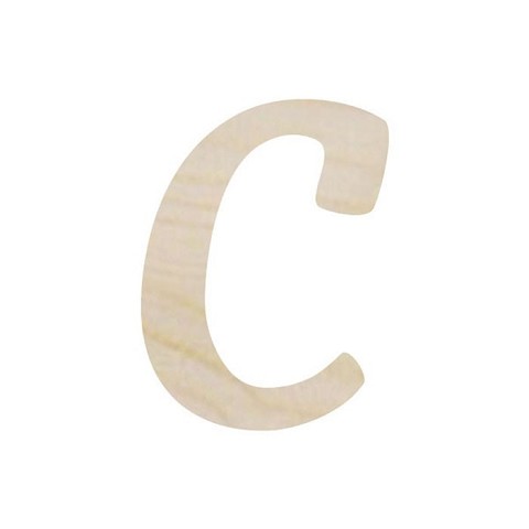 Lettera C in legno altezza 7 Cm.