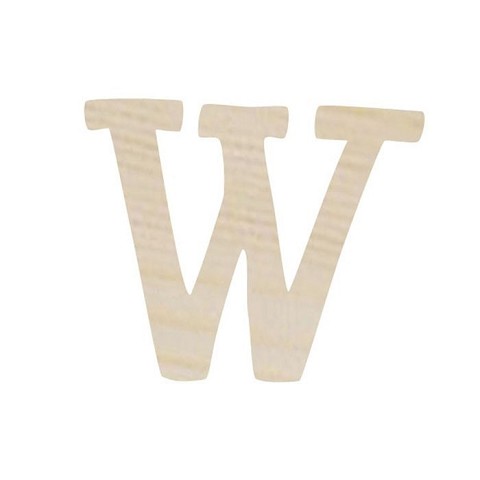 Lettera W in legno altezza 7cm.