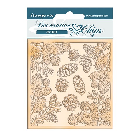 Decorative Chips Romantic Christmas Pinecones